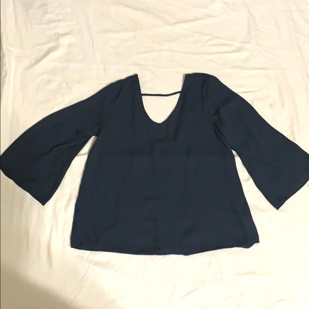 Sheer Navy Blue Blouse